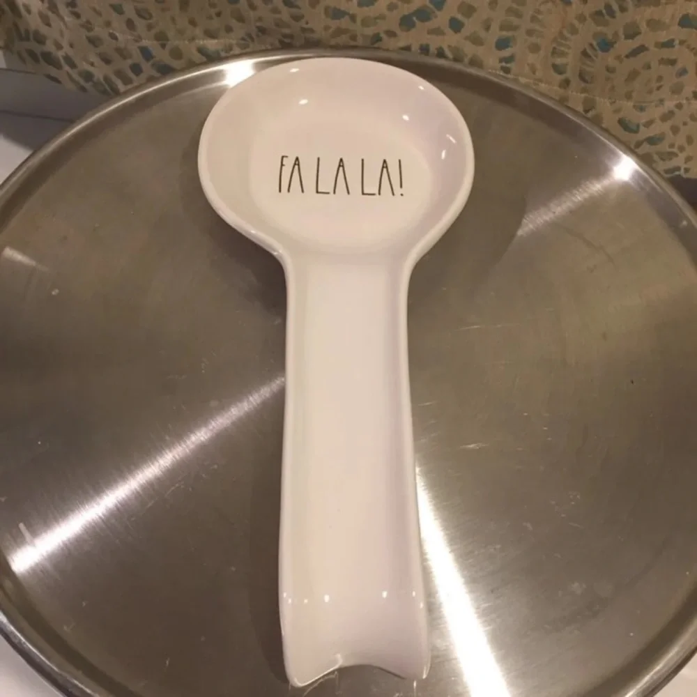 Rae Dunn FA LA LA! Spoon Rest Christmas NWT holiday home